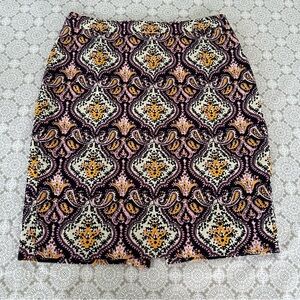 J. Crew The Pencil Skirt Paisley Print